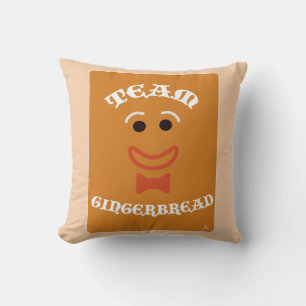Team Gingerbread Funny Christmas Motto Design Throw Pillow
