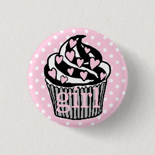 Team Girl-Baby Shower 1 Inch Round Button