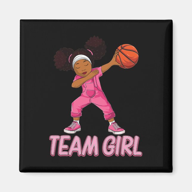 Team Girl Bysketbyll Bbyll Player  Magnet (Front)