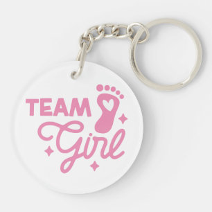 Team Girl Cute Girl Baby shower Porte - clé acryli