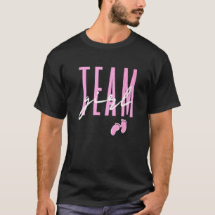 Team Girl Gender Reveal Baby Shower Pink Or Blue   T-Shirt
