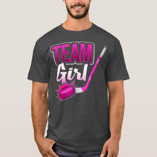 Team Girl Gender Reveal Hockey Baby Shower Party G T-Shirt