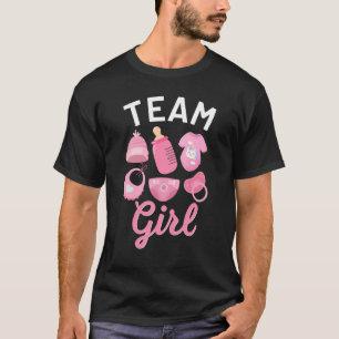 Team Girl Gender Reveal Party Newborn Boy Supplies T-Shirt
