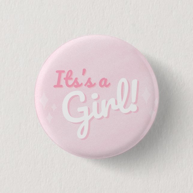 Team Girl Gender Reveal Pin (Front)