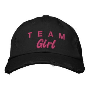 Team Girl Gender Reveal Pink Embroidered Hat