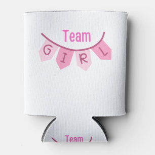 Team Girl, Gender Reveal Table Can Cooler 