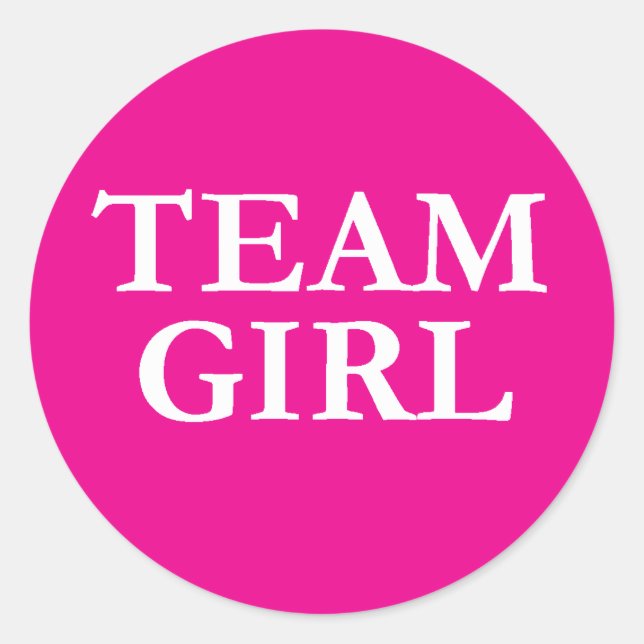 Team Girl - Stickers de révélation de genre (Devant)