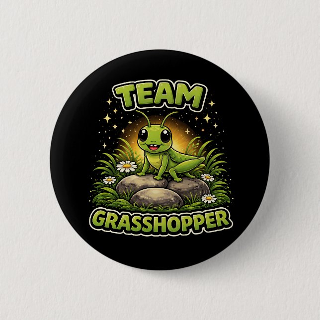 Team Grasshopper 2 Inch Round Button (Front)