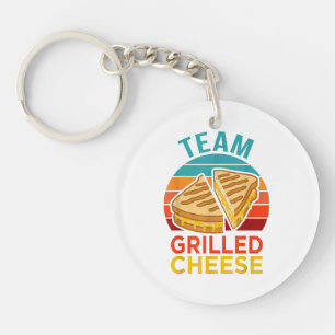 Team Grilled Cheese Funny Sandwich Lover Graphic Keychain