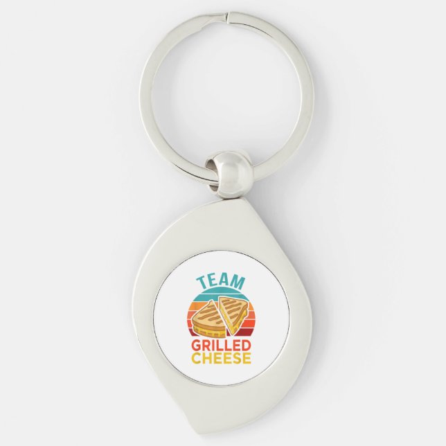 Team Grilled Cheese Funny Sandwich Lover Graphic Keychain (Front)