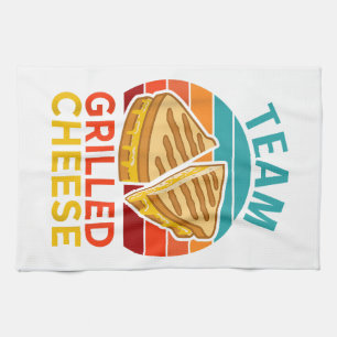 Team Grilled Cheese Funny Sandwich Lover Graphic Kitchen Towel