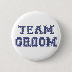 Team Groom 2 Inch Round Button
