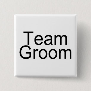 Team Groom 2 Inch Square Button