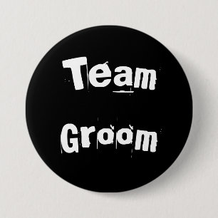 Team Groom 3 Inch Round Button