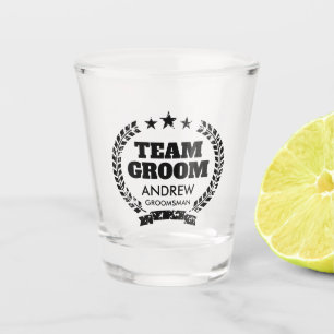 Team Groom bachelor partie verre tourné pour groom