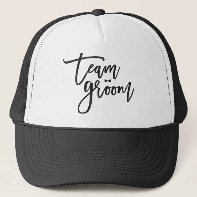 Team Groom Bow Cravate Bachelor Mariage Casquette (Devant)