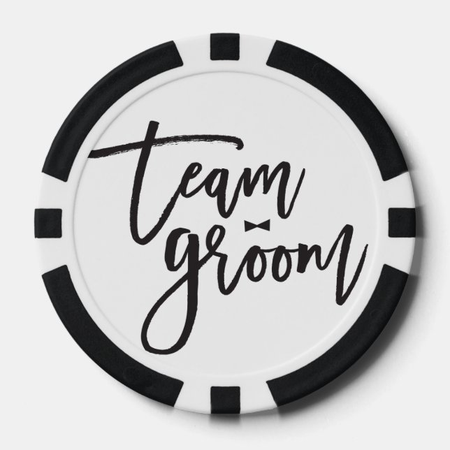 Team Groom Bow Tie Bachelor Party Poker Chips (Front)