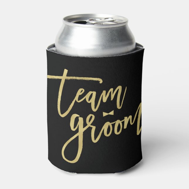 Team Groom Bow Tie Bachelor Party Wedding Cooler (Can Front)