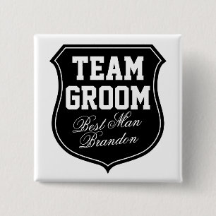 Team Groom buttons   Personalize for wedding party