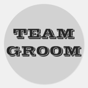 Team Groom Classic Round Sticker