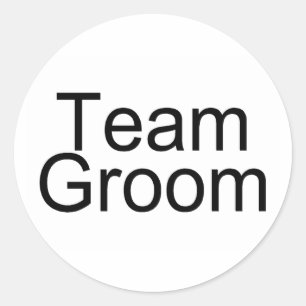 Team Groom Classic Round Sticker