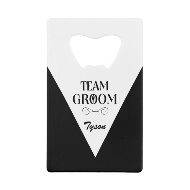 Team Groom - Creative Gifts for Groomsmen Wallet Bottle Opener (Front)