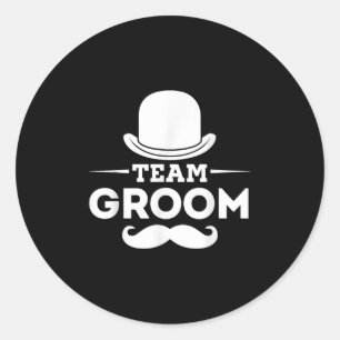 Team Groom Crew Party Squad Grooms Bachelor Classic Round Sticker