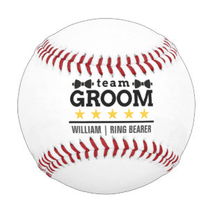 Team Groom Custom Wedding Baseball