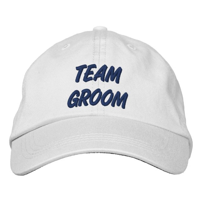 Team Groom Embroidered Hat (Front)