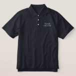 Team Groom Embroidered Polo Shirt<br><div class="desc">Classic polo shirt Team Groom is shown in the navy colour with light blue embroidered letters.
Customize this item or buy as shown.</div>