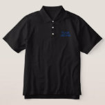Team Groom Embroidered Polo Shirt<br><div class="desc">Classic polo shirt Team Groom is shown in the black colour with bright blue embroidered letters.
Customize this item or buy as shown.</div>