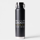 Team Groom | Groomsman | Bachelor | Black White  Water Bottle<br><div class="desc">Team Groom | Groomsman | Bachelor | Black White Water Bottle. The name and role of team groom can easily be personalized with the names of your grooms squad, for example, groom, best man, groomsman, Father of the Groom, and others. A stylish and modern design of team groom for a...</div>