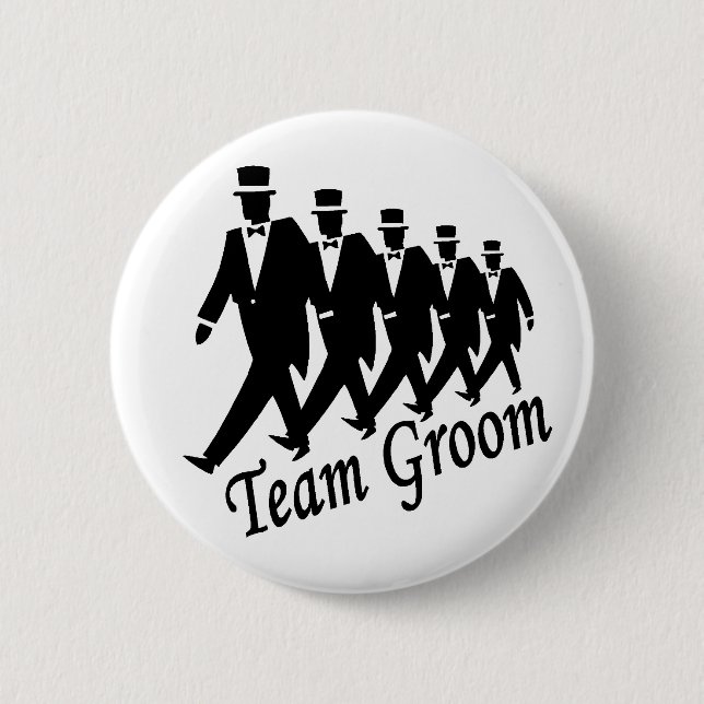 Team Groom Groomsmen 2 Inch Round Button (Front)