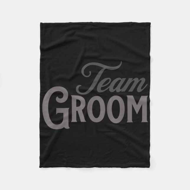 Team Groom Group Matching Bachelor Party 2024 Groo Fleece Blanket (Front)