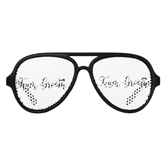 Team Groom-Modern Wedding,-Bachelor-party- Aviator Sunglasses (Front)