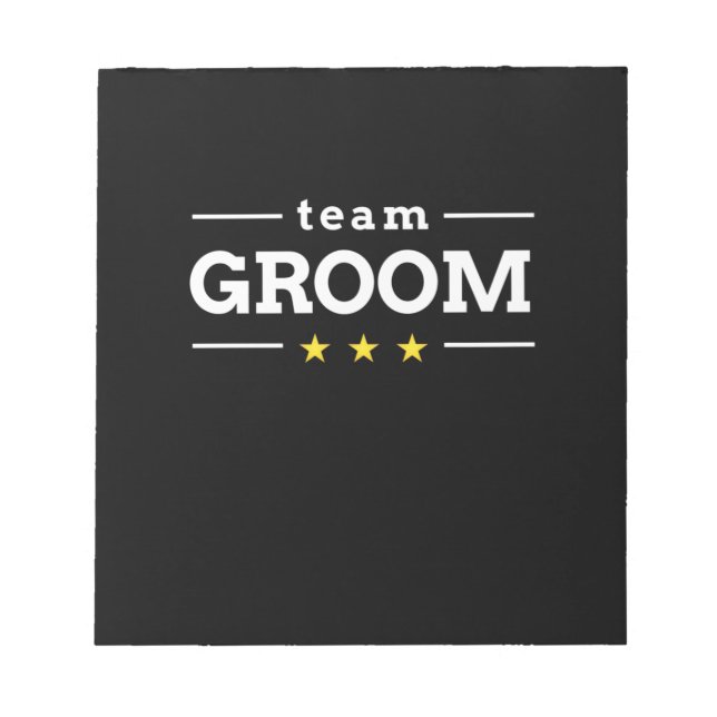 Team Groom Notepad (Front)