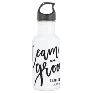 Team Groom Script Bow Tie Bachelor Party Wedding 532 Ml Water Bottle