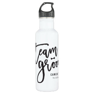Team Groom Script Bow Tie Bachelor Party Wedding 710 Ml Water Bottle