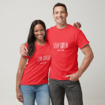 Team Groom Shirt<br><div class="desc">Team groom, this short sleeve, cotton crew neck shirt is shown in the Red colour with a sample last name, so you can customize this shirt to your liking, by clicking on customize button, look to right and find the appropriate boxes and change the sample text to your information. Perfect...</div>