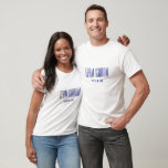 Team Groom Shirt<br><div class="desc">Team groom, this short sleeve, cotton crew neck shirt is shown in the white colour with blue text with a sample last name, so you can customize this shirt to your liking, by clicking on customize button, look to right and find the appropriate boxes and change the sample text to...</div>