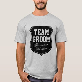 Team Groom t shirts personalized with name