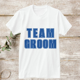 TEAM GROOM varsity style blue groomsmen  T-Shirt