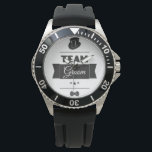 Team groom watch<br><div class="desc">Hello and welcome ,  this funny and unique design "Team Groom" to wear the day of the Bachelor Party or Wedding Day.


#wedding #groom #teamgroom  #groom #funny  #cool #bachelorparty #vintage #hipster #bride #engagement #funnygroom #sunglasses #hat #bowtie #groomgift #bachelorgift #weddingparty #bestman #fun</div>