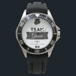 Team groom watch<br><div class="desc">Hello and welcome ,  this funny and unique design "Team Groom" to wear the day of the Bachelor Party or Wedding Day.


#wedding #groom #teamgroom  #groom #funny  #cool #bachelorparty #vintage #hipster #bride #engagement #funnygroom #sunglasses #hat #bowtie #groomgift #bachelorgift #weddingparty #bestman #fun</div>