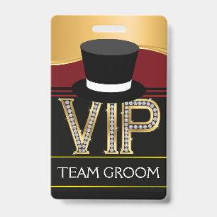 Team Groom Wedding Badge