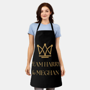 TEAM HARRY & MEGHAN WITH GOLD CROWN APRON