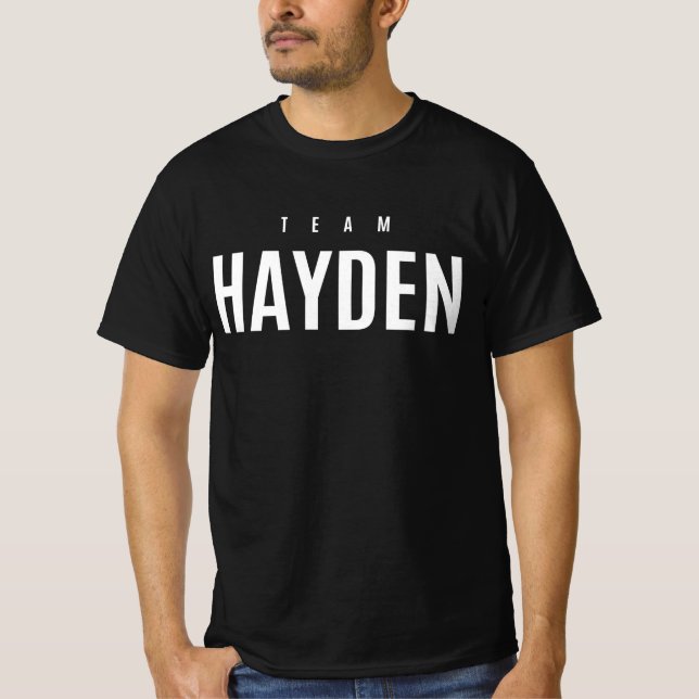 Team Hayden Personalized Name  T-Shirt (Front)