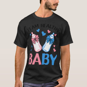 Team Healthy Baby Bottles Gender Reveal Party Baby T-Shirt