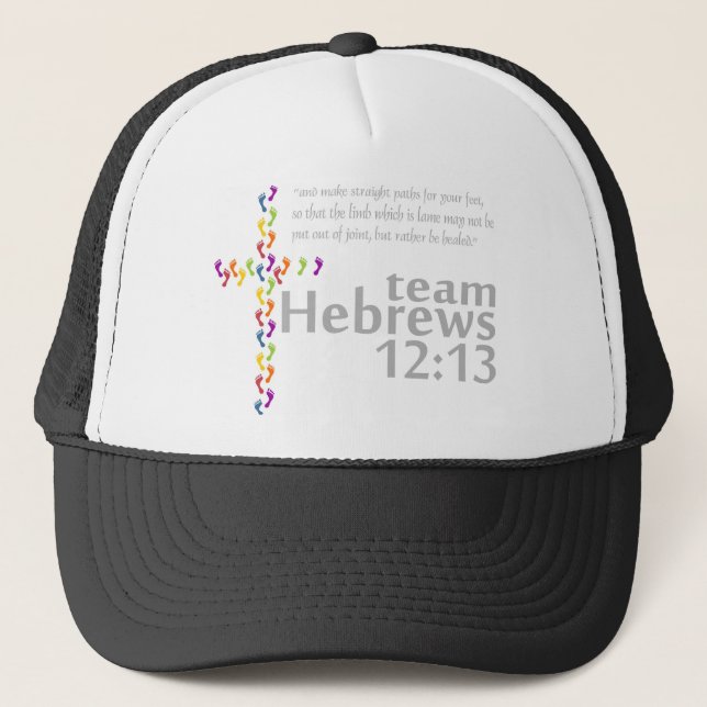 Team Hebrews 12:13 Trucker Hat (Front)