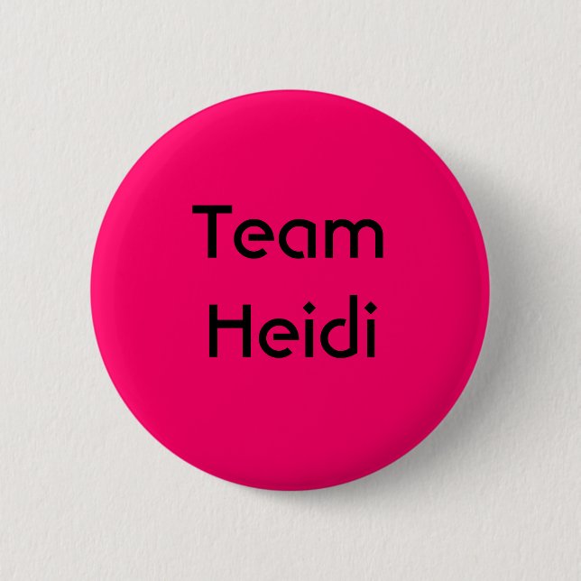 Team Heidi 2 Inch Round Button (Front)